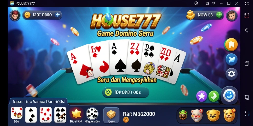 Tampilan gameplay Domino yang menarik di HOUSE777.