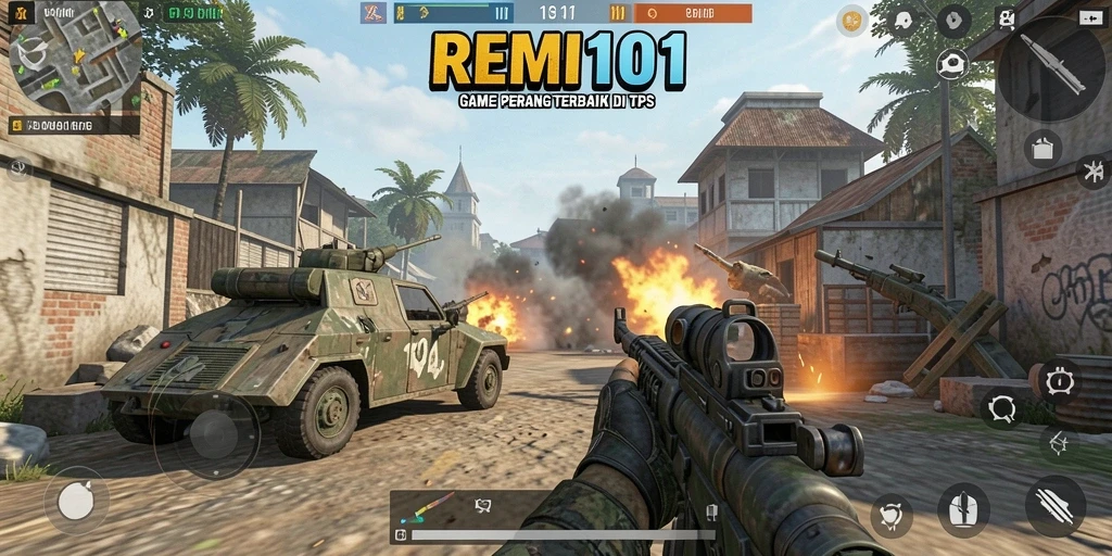 Gameplay seru REMI101 di dalam pertempuran TPS.