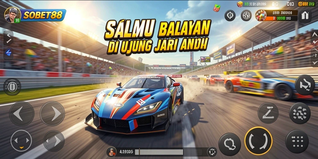 Gameplay balapan menegangkan dengan grafik yang memukau.